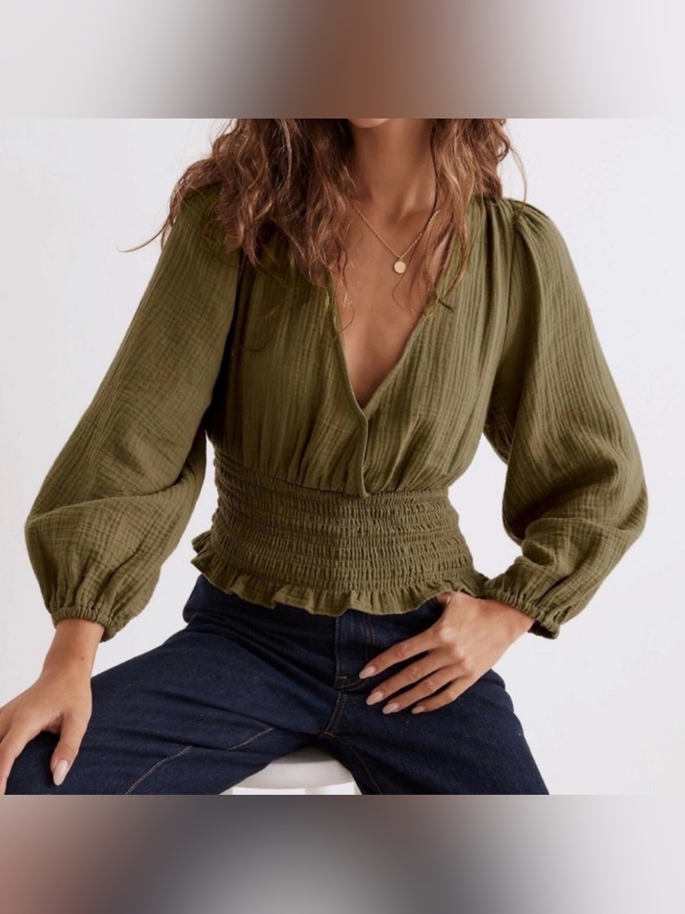 Madewell Julianne Light-spun Top, Size M